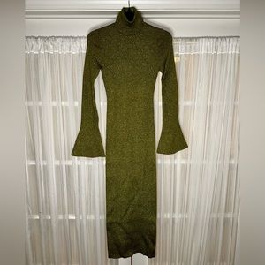 Ronny Kobo Charluna Knit Midi Dress; Medium; Color: Green; Style: 2782785KNT